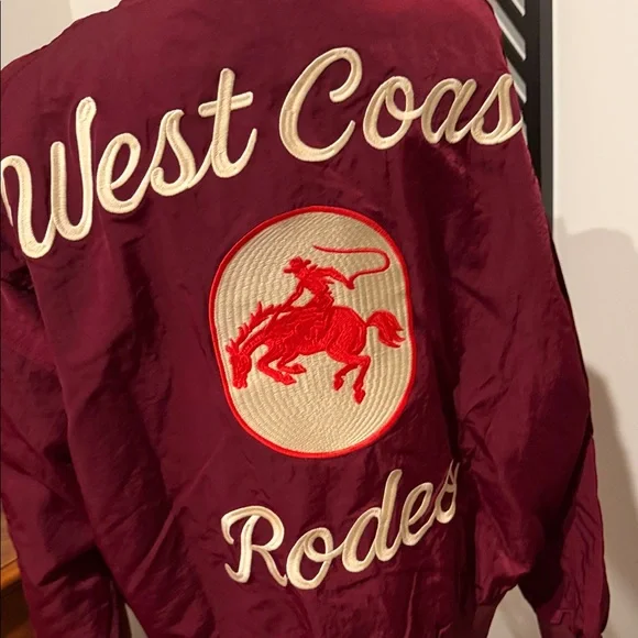 DAVI & DANI West Coast Rodeo Jacket - Wine & Cream Embroidery w/ patches medium - Picture 2 of 16